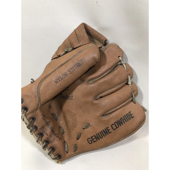 Vintage Baseball Glove Made in Japan Ambassador major league Model FG-20 cowhide